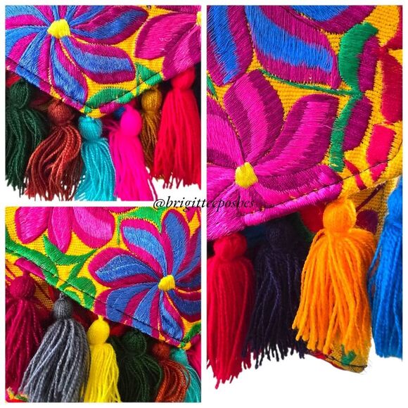 HANDMADE Mexican Embroidered Crossbody Bag - Picture 5 of 11